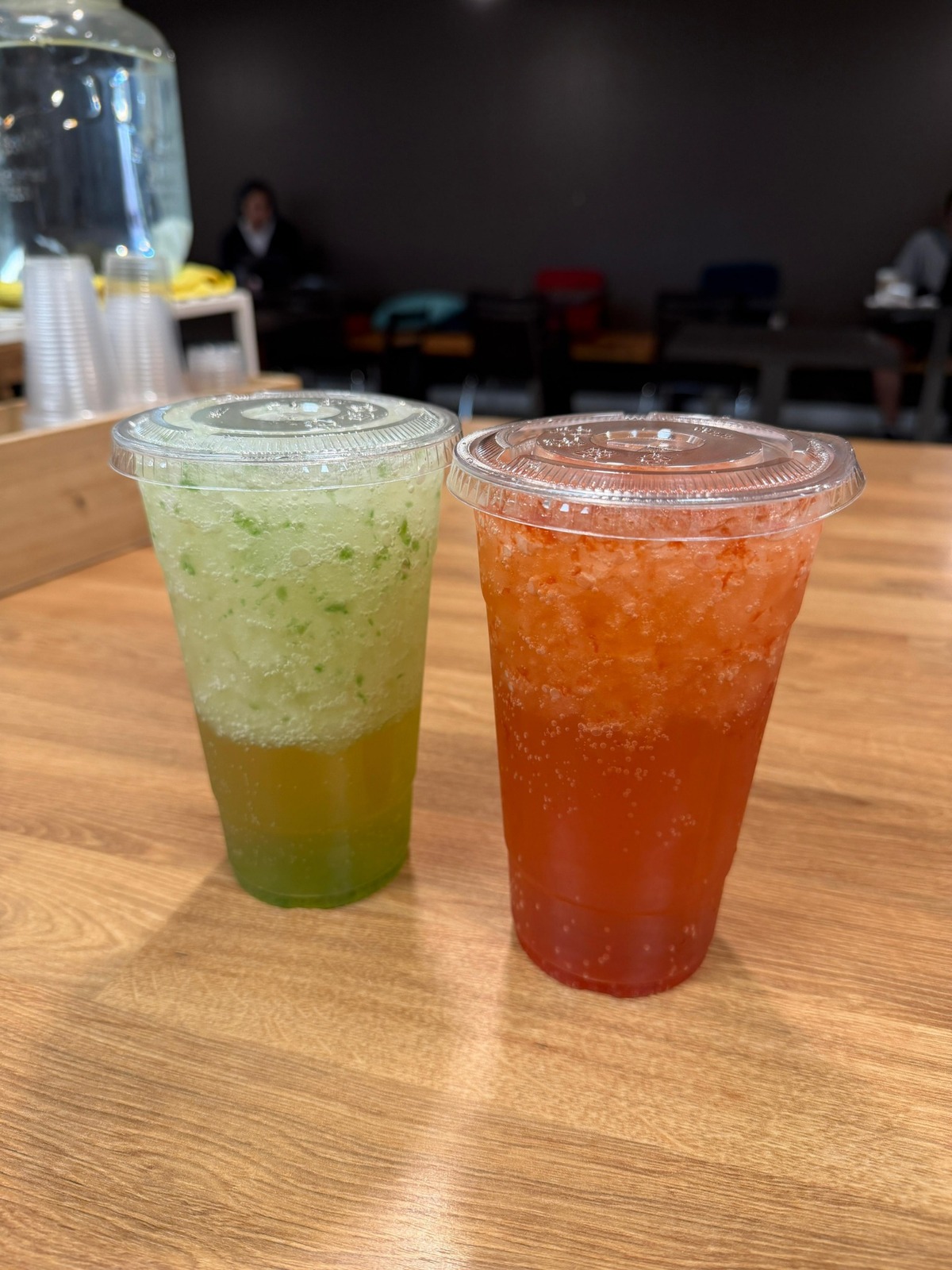 Green Grape Ade and Grapefruit Ade sparkling refreshers